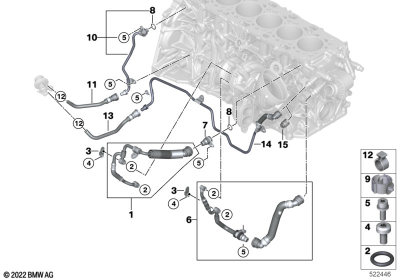 Układ chłodzenia turbosprężarki / SCR  (11_9336) dla BMW 5' G30 LCI BMW ALPINA D5s Lim ECE