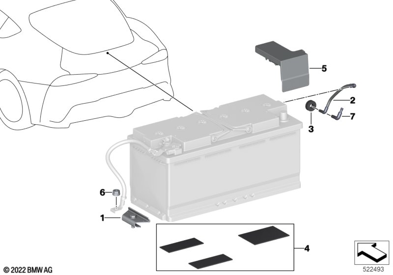 Elementy montaż. akumulatora  (61_5969) dla BMW TMC Supra LCI Supra 20i Cou ECE