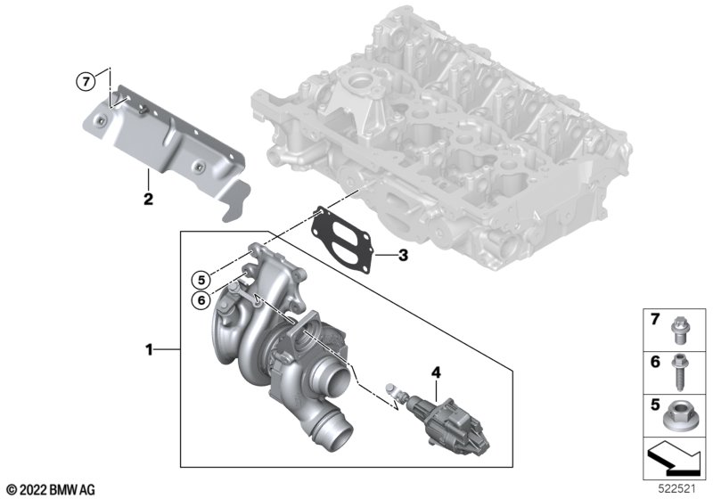 Turbosprężarka ze smarowaniem  (11_8032) dla BMW 3' G20 330eX Lim ECE