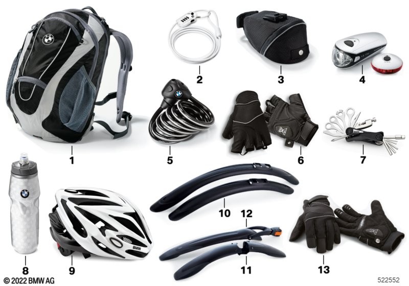 Bikes & Equipment - Accessories 2011/12  (80_0645) dla BMW 8' G14 840dX Cab ECE