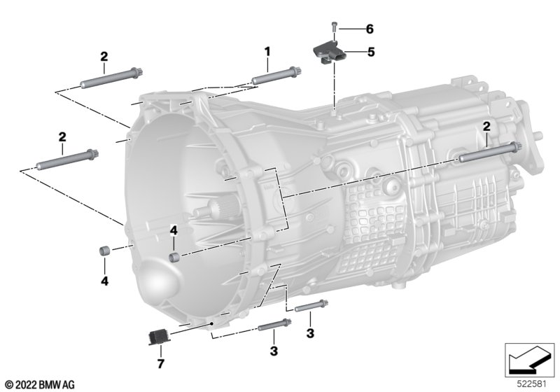 Mocowanie / zawieszenie skrzyni biegów  (23_1558) dla BMW TMC Supra LCI Supra M40i Cou ECE