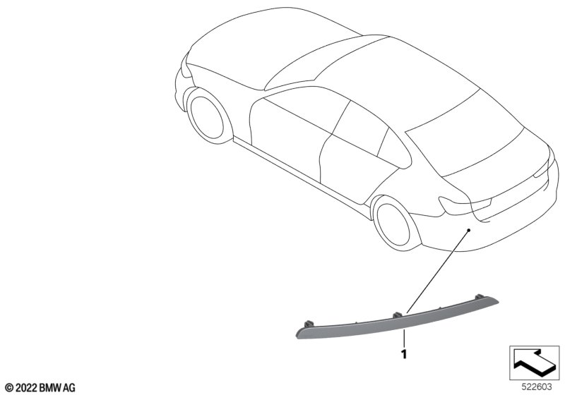 Światło odbłyskowe  (63_2459) dla BMW i3L G28 BEV Saloon i3 eDrive40L Lim ECE