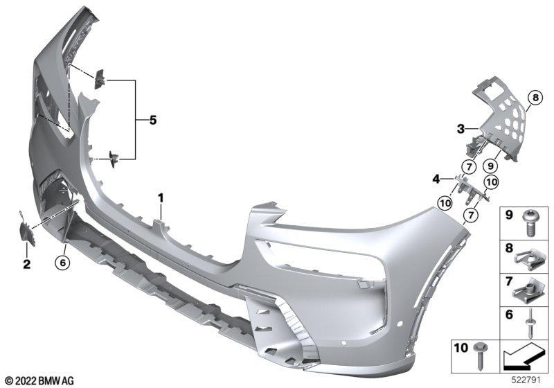 M Obudowa przednia  (51_B412) dla BMW X7 G07 LCI X7 40dX SAV ECE