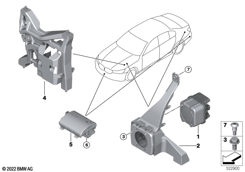 Vehicle Sound Generator  (65_3443) dla BMW i4 G26 Gran Coupé i4 eDrive40 Gra ECE