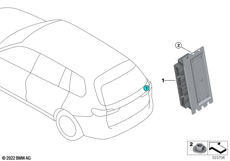 Przekładnia tylnej osi sterownik  (33_3235) dla BMW 2' G87 M2 M2 Cou ECE