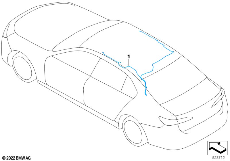 Wiązka przewodów dachu  (61_7832) dla BMW 7' G70 i7 M70 xDrive Lim ECE