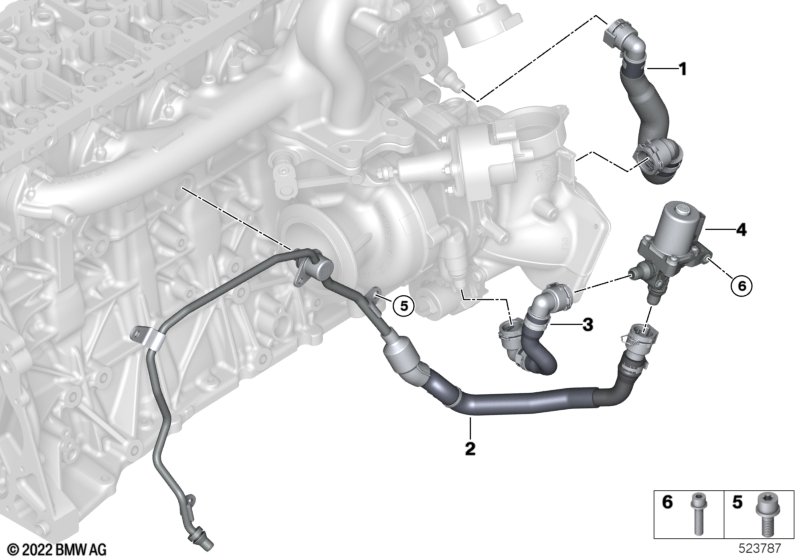 Układ chłodzenia turbosprężarki  (11_9381) dla BMW X6 G06 LCI X6 30dX SAC ECE