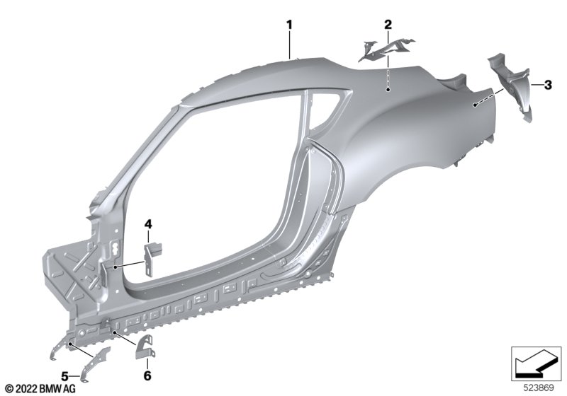 Szkielet boczny  (41_2940) dla BMW TMC Supra LCI Supra 30i Cou ECE
