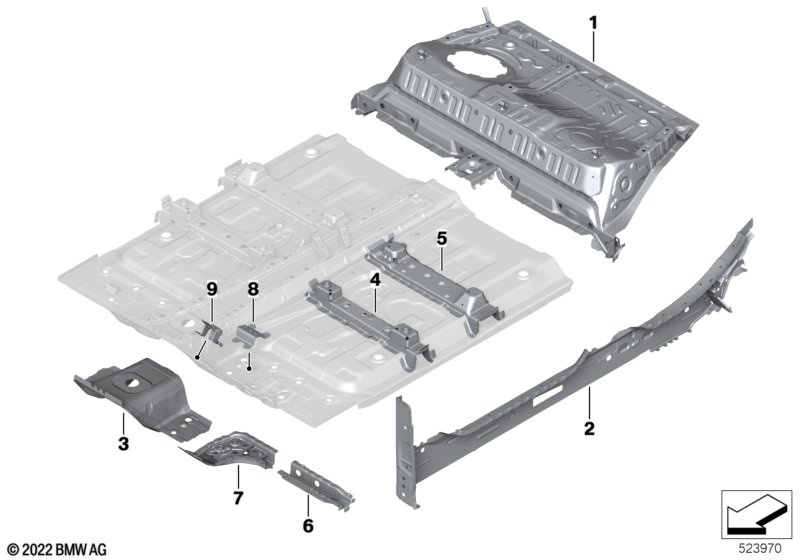 Ścianka działowa bagażnika/elem. podł.  (41_3901) dla BMW X1 U11 iX1 xDrive30 SAV ECE