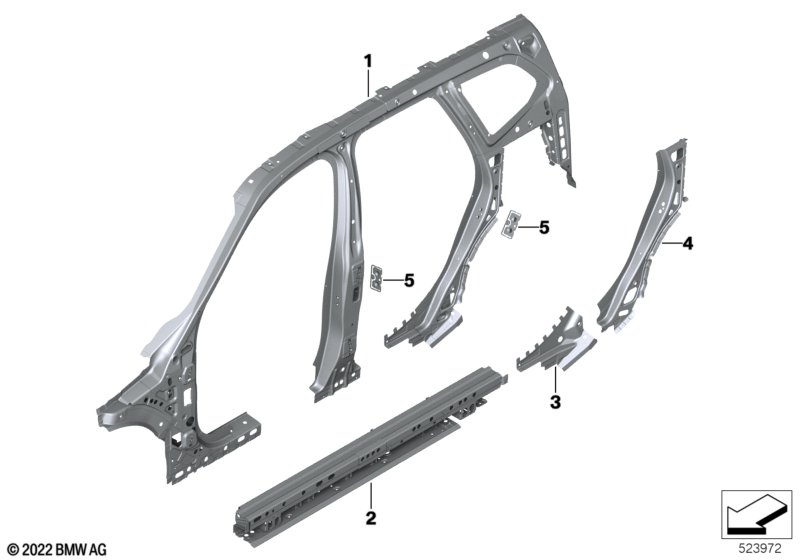 Szkielet boczny, środek  (41_3902) dla BMW X1 U11 iX1 xDrive30 SAV ECE