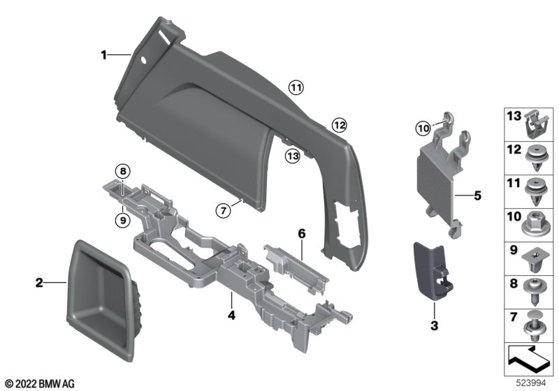 Obudowa bagażnika prawa  (51_B401) dla BMW X5L G18 LCI X5 40LiX SAV ECE