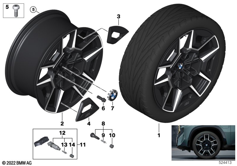 BMW obr.st.l.Double Spoke 922M - 22