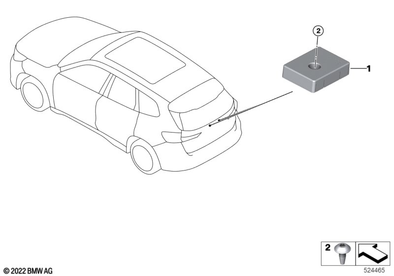 Pojedyncze części skrzynki antenowej  (65_3556) dla BMW X1 U11 iX1 eDrive20 SAV ECE
