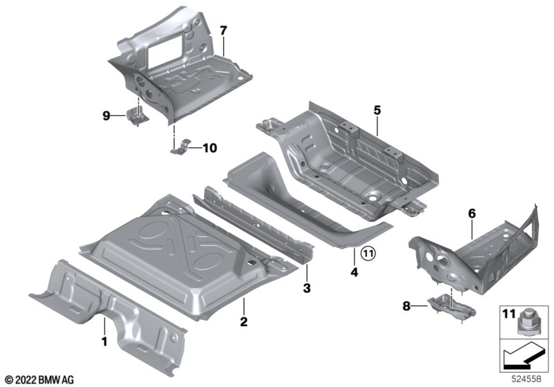 Dno bagażnika, elementy dodatkowe  (41_3936) dla BMW 7' G70 i7 M70 xDrive Lim ECE
