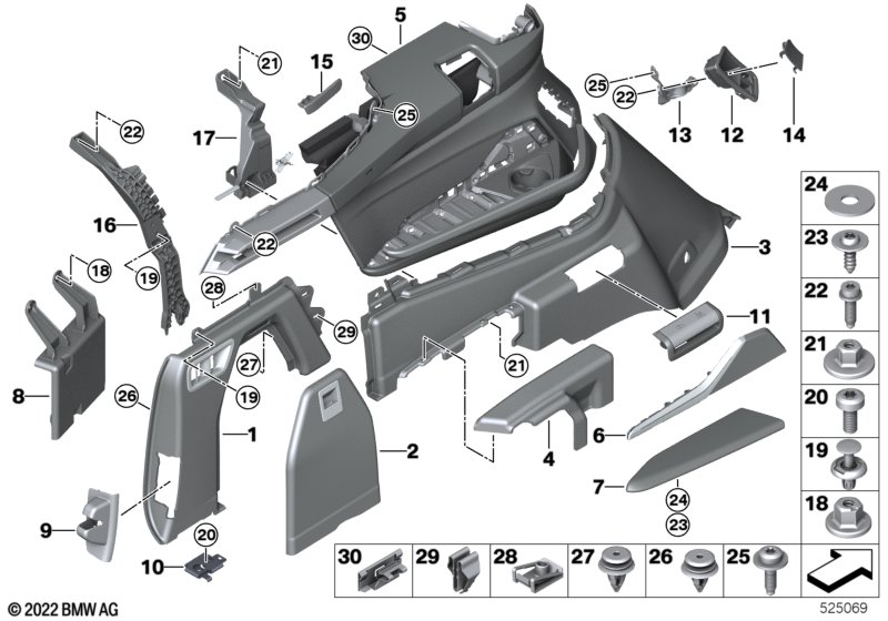 Obudowa bagażnika lewa  (51_A454) dla BMW X7 G07 X7 M50dX SAV ECE