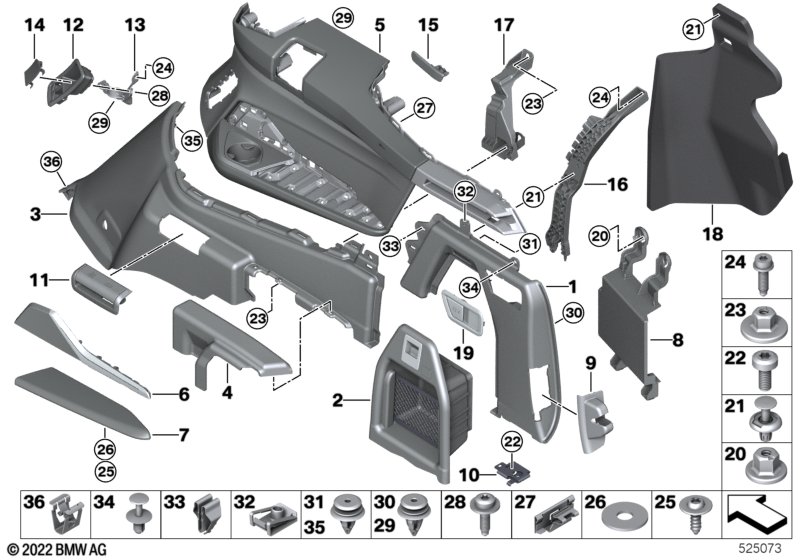 Obudowa bagażnika prawa  (51_A455) dla BMW X7 G07 X7 40dX SAV ECE