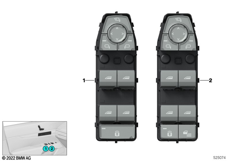 Panel obsługi centr.ster.drzwi kierowcy  (61_8045) dla BMW 7' G70 i7 xDrive60 Lim ECE