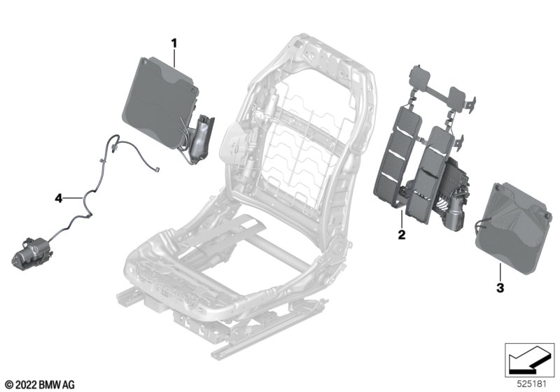Fotel przedni z funkcjami komfortu  (52_5095) dla BMW 7' G70 i7 eDrive50 Lim ECE