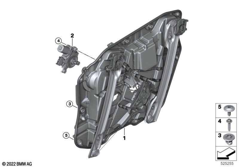 Mechanizm szyby drzwi przednich  (51_C629) dla BMW X2 U10 X2 18d SAC ECE