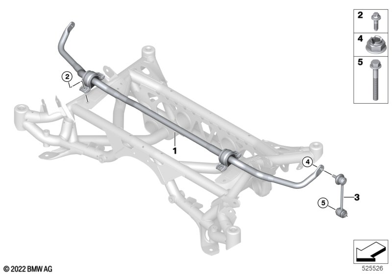 Stabilizator tylny  (33_3225) dla BMW 2' G87 M2 M2 Cou ECE