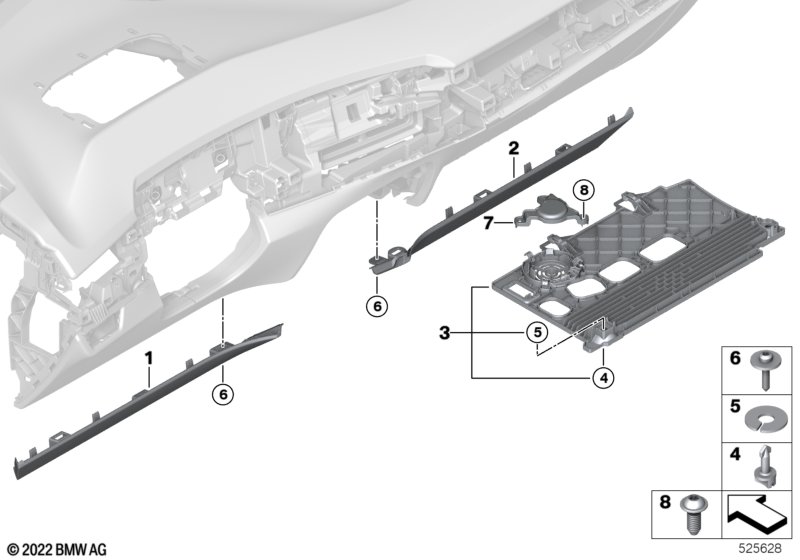 Elementy dod. tablicy przyrządów na dole  (51_Z903) dla BMW X1 U11 iX1 eDrive20 SAV ECE