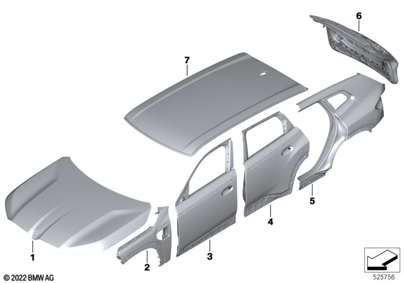 Zewn. pokrycie  (41_3995) dla BMW XM G09 XM SAC ECE