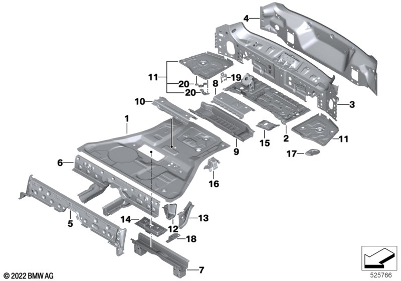 Dno bagażnika, elementy dodatkowe  (41_4001) dla BMW XM G09 XM SAC ECE