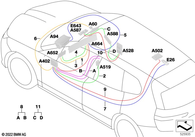 Kabel naprawczy gł.wiązki kablowej ekr.  (61_7319) dla BMW i iX I20 iX xDrive50 SAV ECE