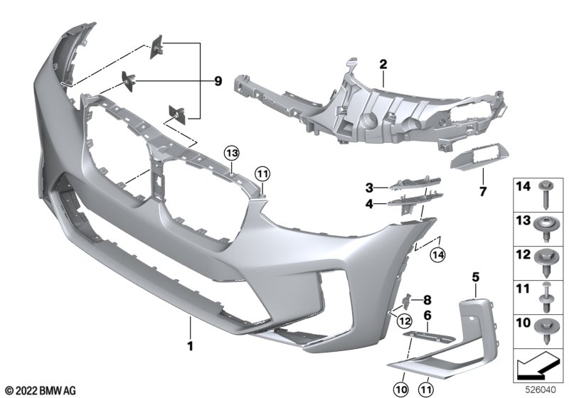 M Obudowa przednia  (51_Z760) dla BMW X3 M F97 LCI X3 M SAV ECE