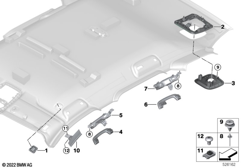 Elementy dod. podsufitki  (51_B654) dla BMW X1 U11 X1 25eX SAV ECE