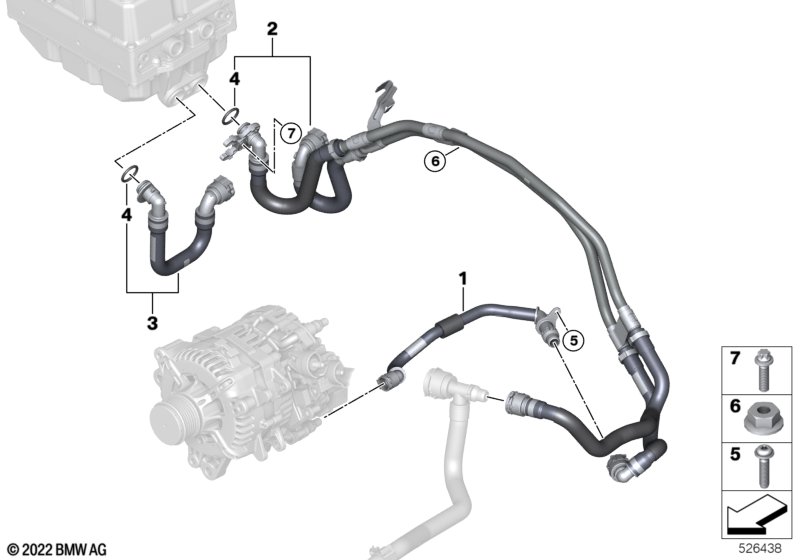 Obieg płynu chłodzącego układu wys.nap.  (17_2027) dla BMW X6 G06 LCI X6 30iX SAC ECE