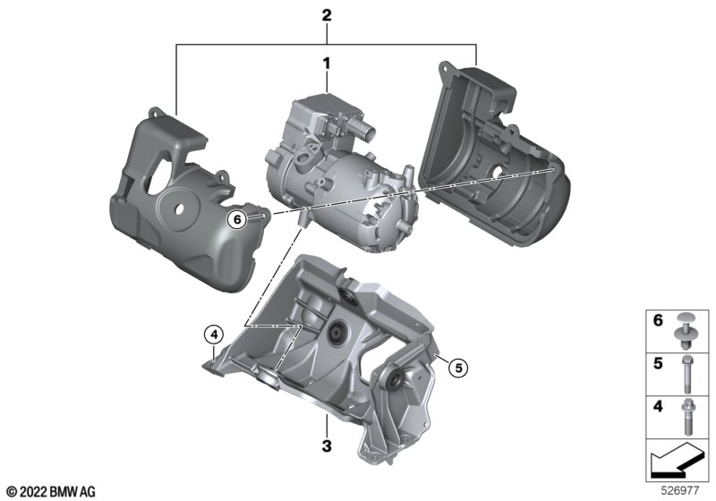 Elektryczna sprężarka klimatyzacji  (64_2960) dla BMW 5' G60 i5 xDrive40 Lim ECE