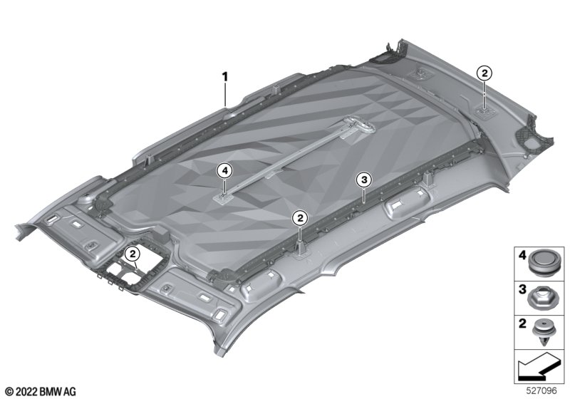 podsufitka  (51_B757) dla BMW XM G09 XM SAC ECE