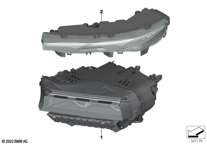 Reflektor  (63_2542) dla BMW XM G09 XM SAC ECE