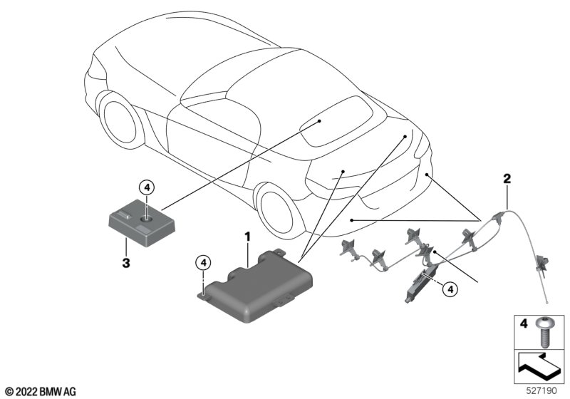 Elementy pojedyncze anteny  (65_3172) dla BMW Z4 G29 Z4 30i Roa ECE