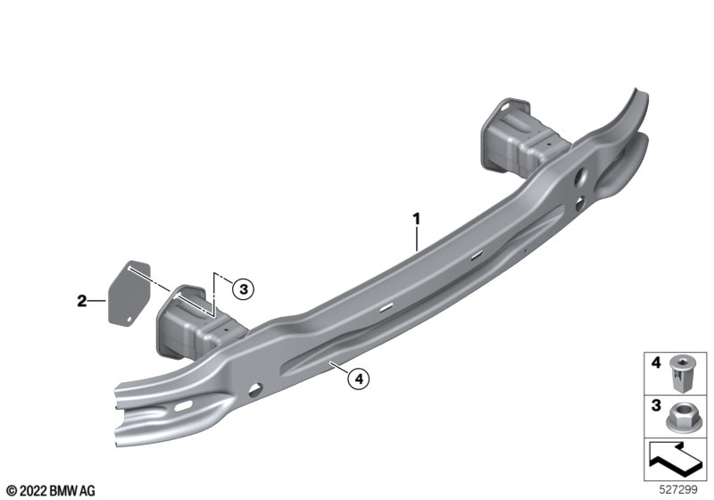 Wspornik tylny  (51_8944) dla BMW 3' F34 GT LCI 340i Gra ECE