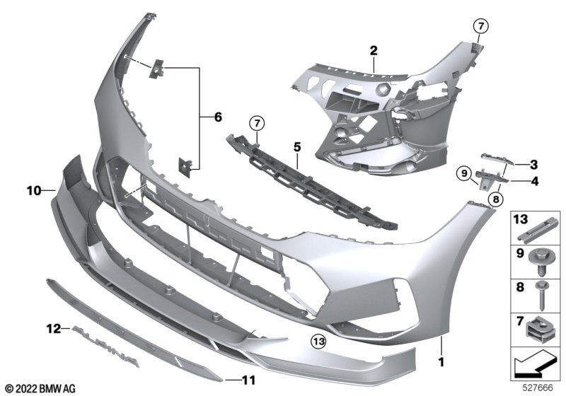 M Obudowa przednia  (51_B797) dla BMW 3' G20 LCI BMW ALPINA B3 Lim ECE