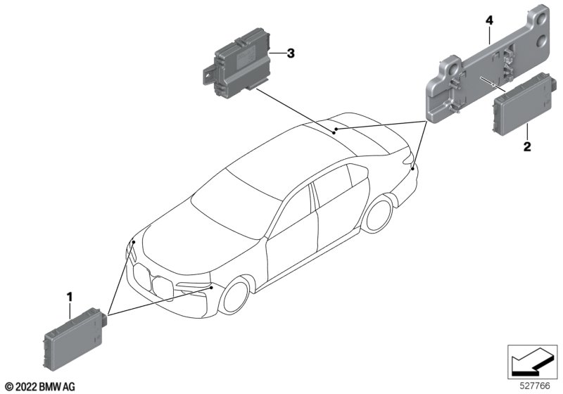 Czujnik radar./sterownik blisk.zasięgu  (66_0732) dla BMW 7' G70 i7 eDrive50 Lim ECE