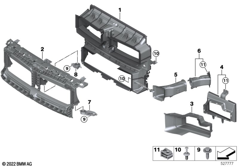 Prowadnice powietrza  (51_B811) dla BMW 2' G87 M2 M2 Cou ECE