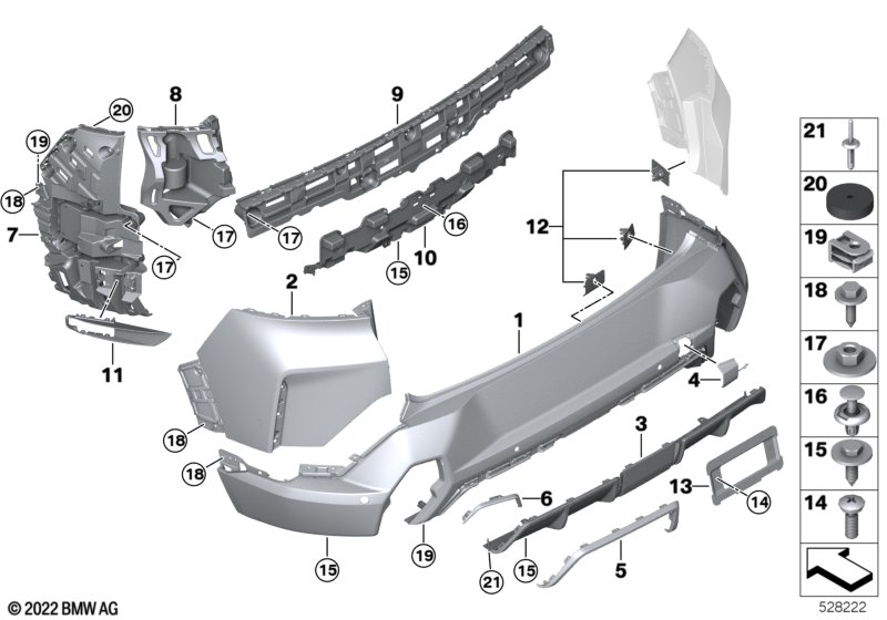 M Obudowa tylna  (51_B932) dla BMW XM G09 XM SAC ECE