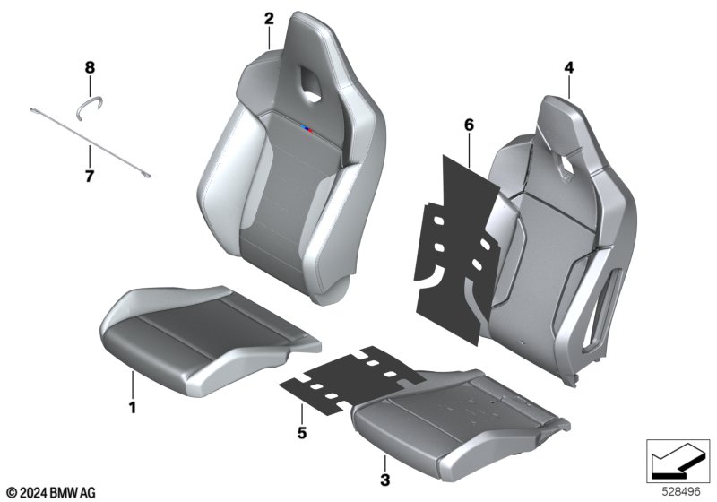 Fot.przedn., tapic.i poszycie M-Sport  (52_5178) dla BMW X1 U12 X1 20Li SAV ECE