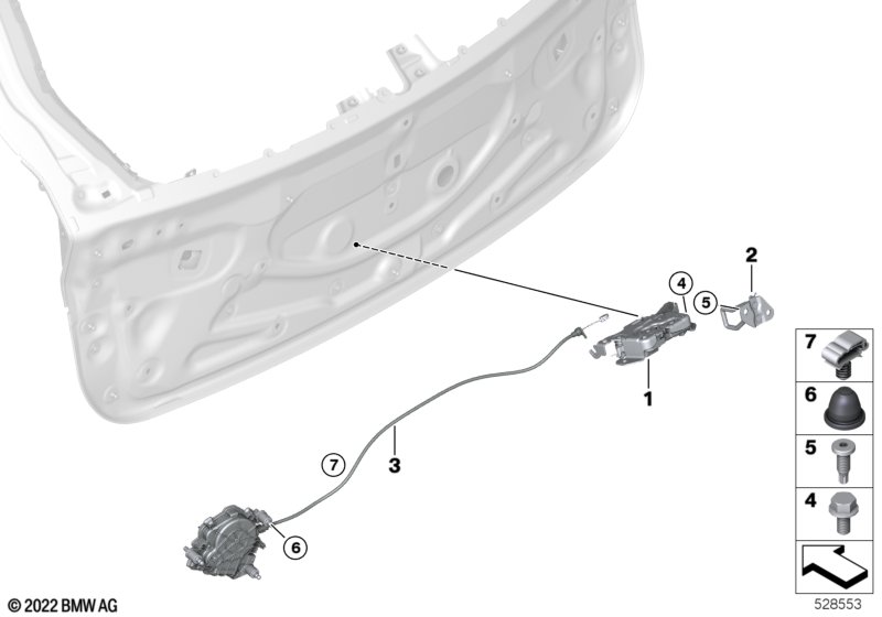 System zamykania tylnej klapy  (41_4114) dla BMW XM G09 XM SAC ECE