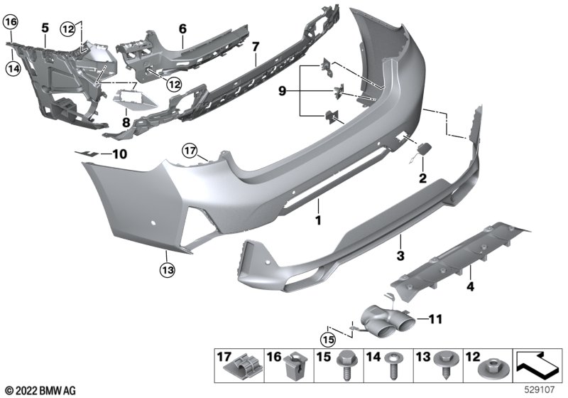 M Obudowa tylna  (51_B806) dla BMW 3' G21 LCI BMW ALPINA B3 Tou ECE