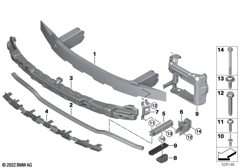 Wspornik przedni  (51_B796) dla BMW 3' G21 LCI BMW ALPINA B3 Tou ECE