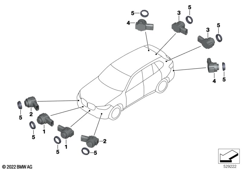 Park Distance Control (PDC)  (66_0767) dla BMW X5 M F95 LCI X5 M Comp. SAV ECE