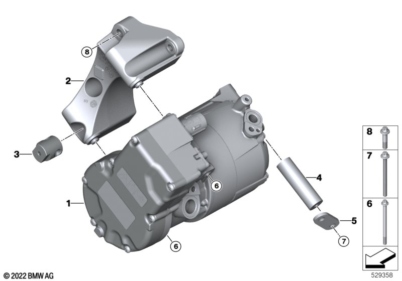 Elektryczna sprężarka klimatyzacji  (64_2977) dla BMW XM G09 XM SAC ECE