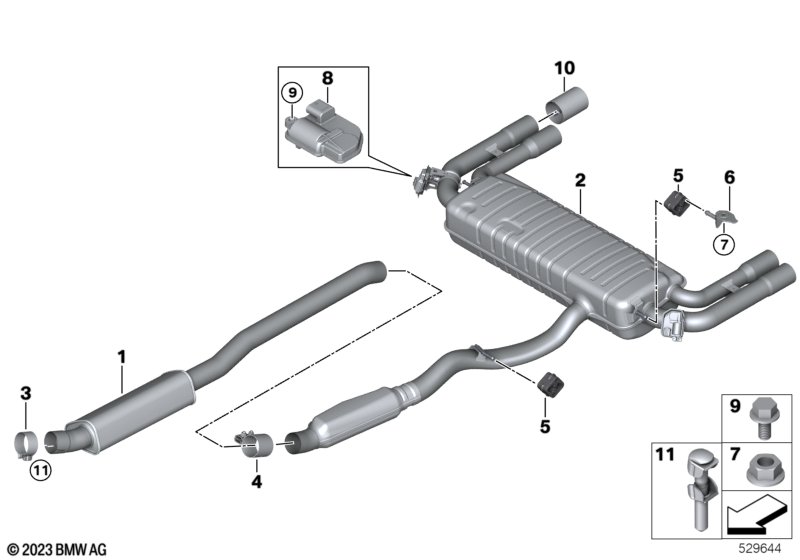 Układ wydechowy tylny  (18_2069) dla BMW X1 U11 X1 M35iX SAV ECE