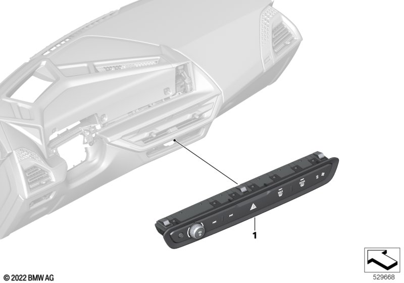 Panel obsługi automatycznej klimatyzacji  (64_2979) dla BMW XM G09 XM SAC ECE