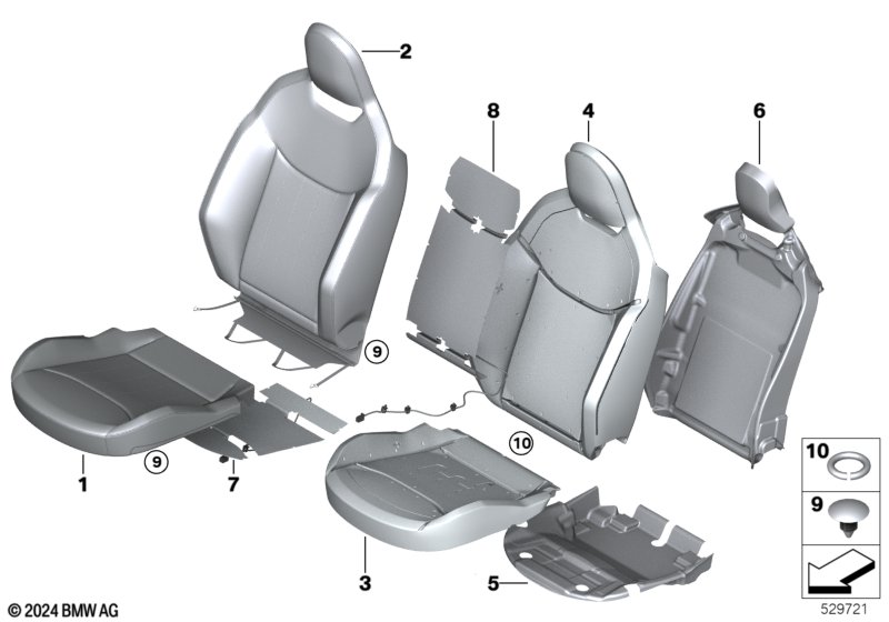 Przedni fotel, tapicerka i obicie JCW  (52_5214) dla MINI Cooper J01 Cooper E 3-drzwiowy ECE