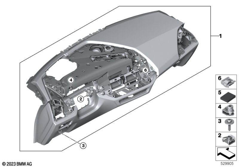 Tapicerka deski rozdzielczej  (51_B483) dla BMW XM G09 XM SAC ECE